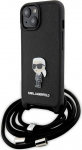 Karl Lagerfeld KLHCP15SSASKNPSK Crossbody Saffiano Mon Hardcase for iPhone 15/14/13 6.1" / black