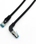 Equip Cat.6A S/Ftp Patch Cable, Angled To Straight Plug