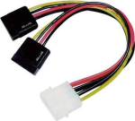 DELTACO 4-pin to 2x SATA Power | Adapter |