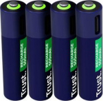 BATTERY RECH. LI-ION AAA/500MAH USB-C 4PACK 25671 TRUST