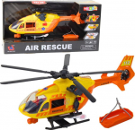 LEANToys Rescue Helicopter Hook Stretcher Lights Sounds Orange 1:12 LEAN Toys