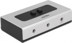 Delock Switch Stereo Jack 3.5 mm Sort Gr&aring;