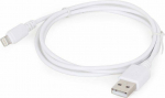 Cable USB Gembird USB-A - Lightning 1 m White (CC-USB2-AMLM-W-1M)