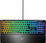 STS SteelSeries Apex 3 Gaming Tastatur, SteelSeries Whisper-Quiet, RGB - schwarz
