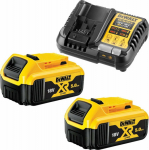 Dewalt Zasilacz DCB1104P2: loader DCB1104 + 2x battery XR Li-Ion 18V 5Ah DCB184