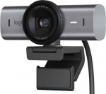 Logitech Webcam MX BRIO 705 for Business 4K silver/black AI image enhancement, RightSight, RightLight