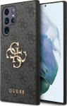 Guess PU 4G Metal Logo Case for Samsung Galaxy S24 Ultra / Grey