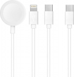 Kabel USB Hoco Kabel 3w1 Typ C do Lightning / Typ C / Apple Watch 3W 2A C3169 1.2 m white