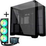 King Kits Lian Li O11 Vision Compact + TRYX PANORAMA ARGB complete water cooling system - schwarz, 360mm