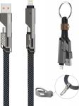 Kabel USB 4smarts USB-A + USB-C - USB-C 1.5 m Grafitowy (541456)
