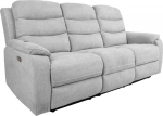 Recliner sofa MIMI 3-seater with electric mechanism, light grey