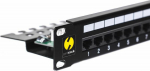 NetRack Patch panel 19" 24-Cat ports. 6 UTP Czarny (104-08)