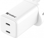 Sandberg 441-62 AC Charger Dual USB-C PD65W UK
