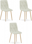 Leobert Beige chair upholstered with LIBRA fabric for kitchen, dining room, living room x3