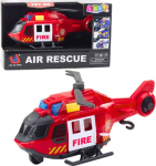 LEANToys Fire helicopter Z Crane Lights Sounds Red