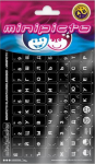 Keyboard sticker universal RUS black base/white symbol