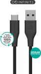 eSTUFF ES605180, 1 m, USB C, USB A, USB 2.0, Schwarz