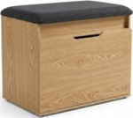 Ikonka VIRA shoe cabinet with seat and storage, 60 x 50 x 35 cm