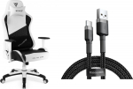 Armchair SENSE7 Spellcaster Senshi Edition XL white + kabel usb