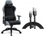 Armchair SENSE7 Spellcaster FUKU XL PU czarno-szary + kabel usb
