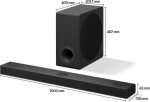 LG S80TY 3.1.3 480W Dolby Atmos AI Room Calibration Czarny - Moc [W]: 480 | Subwoofer Power [W]: 220 | Number of channels: 3.1.3 | Bluetooth, Wi-Fi