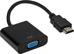 RoGer Adapter to Transfer HDMI to VGA (+Audio) Black