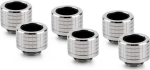 Thermal Grizzly DeltaMate Compression Fitting, Brass - Gloss Nickel, HT14, Pack of 6