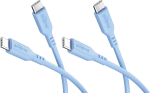 Wentronic Goobay USB-C 2.0 60W PD 1.5m Blue 2 stk