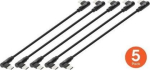 MANHATTAN USB-C-Ladekabel 2x 90&deg;Winkel 60 W 20 cm 5er-Pack