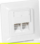 Equip Cat5e Unterputzdose+front panel 2xRJ45 45&deg; RAL1013