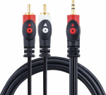 Cable Libox Jack 3.5mm - RCA (Cinch) x2 3m czarny (LB0023)