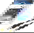 MediaRange Anschlusskabel USB 2.0 A->B St/St 3m schwarz Blister