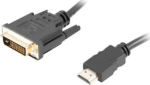 LANBERG HDMI(M)->DVI-D(M)(24+1) Kabel 1.8m 4K 30Hz Dual sw