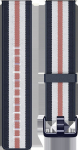 Fitbit | Versa-Lite Woven Hybrid Band, large, navy/pink | The Fitbit Versa woven hybrid band is made of polyester woven material on top and fluoroelastomer material on the bottom with an aluminium buckle. | The Fitbit Versa woven hybrid band is not w ...