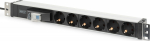 Digitus Listwa zasilająca PDU 19" Rack, 6x schuko socket, 2.0m, 1x plug unischuko, 16A, circuit breaker, Aluminum profile
