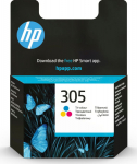 HP 305 Tri-Color Ink Cartridges, 100 pages, for HP DeskJet 2300, 2710, 2720, Plus 4100