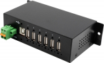 Exsys EX-1596HMVS - Hub - 6 x USB 2.0 - an DIN-Schiene