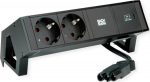 Bachmann DESK 2 Power strip, color similar to black RAL9005 painted with increased