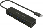 CONCEPTRONIC 4-Port Hub USB-C3.2Gen1->4xA3.0 o.Netz. sw