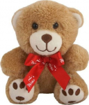 Beppe Mascot Mi  embroidered with a red bow 12 cm