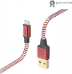 Kabel USB Hama USB-A - Lightning 1.5 m Czerwony (002015540000)