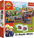 Trefl Puzzle 2w1 + memos Fireman Sam& 93334 Trefl