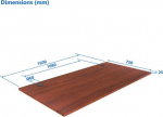 Up Up Table top L Dark Walnut, 1500x750x25mm (Laminated particle board)