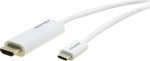 Kramer Electronics Kramer C-USBC/HM | USB-C - HDMI | Max 3840x2160 60Hz 4:4:4 | Vit | 4.6m