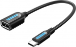 CABLE USB2.0C MALE TO A FEMALE/0.15M BLACK CCSBB VENTION