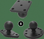 RAM Mounts Base Plate Rectangular - RAM Mounts Base Plate Rectangular (1.5 x 2.5 inches) - B-Ball (1 inch)