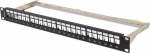 LANBERG 19" Patchpanel Blank 1U 24-Port FTP for Keystone sw