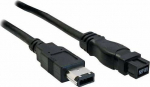 InLine Firewire 9-pin - Firewire 6-pin, 3m, Czarny (36903)