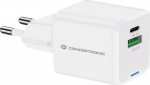 CONCEPTRONIC Ladeger&auml;t 2Port GaN USB-C/-A 20WPD3.0/PPS ws