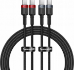 Kabel USB Baseus USB-C - USB-C 1 m Czarny (BSU4887)